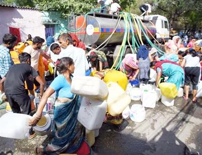 Water crisis: Long queues seen at tankers in many areas across Delhi