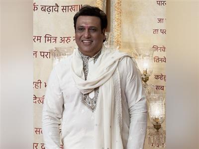 Govinda all smiles as he attends wedding reception of Anant, Radhika