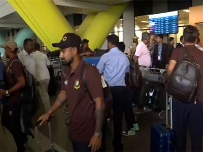 Bangladesh cricket team arrives in Chennai for upcoming Test series