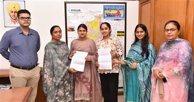 *Dr. Baljit Kaur Hands Over Appointment Letters to Two Stenographers of the Social Security Department*