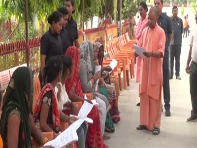 Uttar Pradesh: CM Yogi Adityanath holds 'Janta Darbar' in Gorakhpur