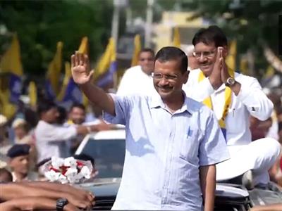 Haryana Assembly polls: Arvind Kejriwal holds roadshow in Pundri