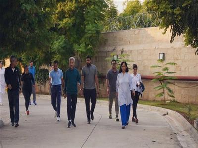 Jaishankar takes a morning walk at Indian High Commission in Pakistan