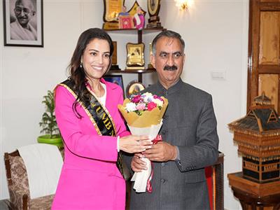 UMB Mrs. India first runner-up Akshita Sharma meets Himachal Pradesh CM Sukhvinder Singh Sukhu