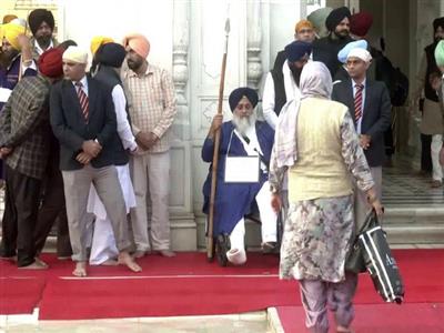 Sukhbir Badal arrives at Golden Temple on first day of his penance