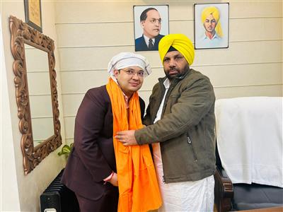 PWD Minister Harbhajan Singh ETO Congratulates Executive Engineer Rohit Jindal on Selection as PCS Officer