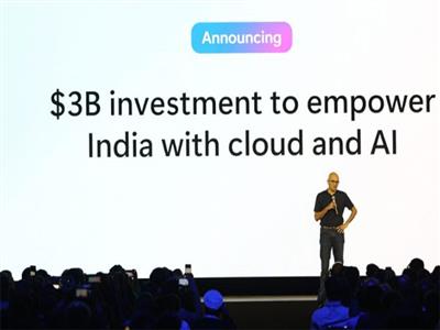 Microsoft to invest USD 3 billion in India to expand AI, cloud infra