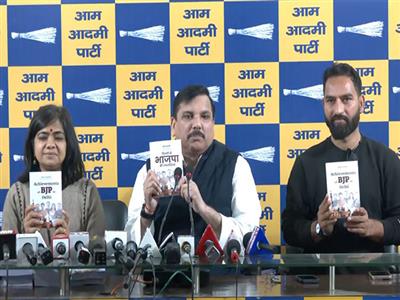 AAP targets BJP over unfulfilled promises, releases satirical book 'Achievements of BJP in Delhi'