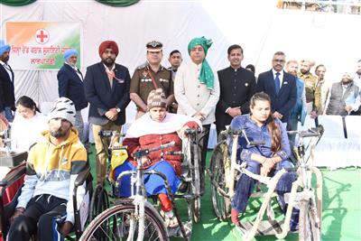 Aman Arora unfurls national flag during Republic Day function at Guru Gobind Singh Stadium 