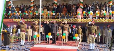 Cabinet Minister Mohinder Bhagat Unfurls National Flag on 76th Republic Day in SBS Nagar