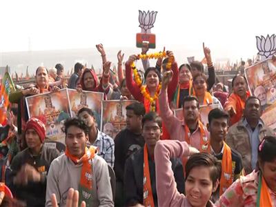 Delhi polls: BJP workers, supporters express excitement ahead of PM Modi election rally in Yamuna Khadar