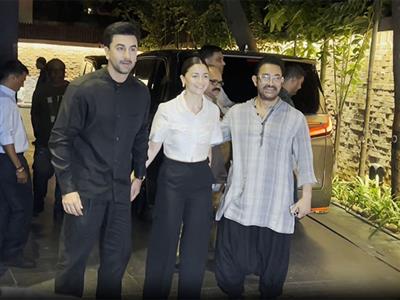 Bollywood power couple Ranbir Kapoor, Alia Bhatt attend Aamir Khan's screening of 'Loveyapa'; check pics