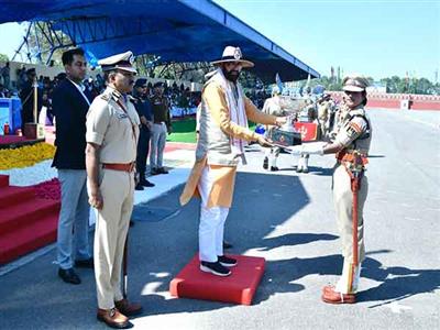 Nayab Singh Saini participates in 55th passing out parade and oath-taking ceremony at CRPF Academy