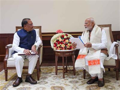 Chhattisgarh CM Vishnu Dev Sai meets Prime Minister Narendra Modi in New Delhi